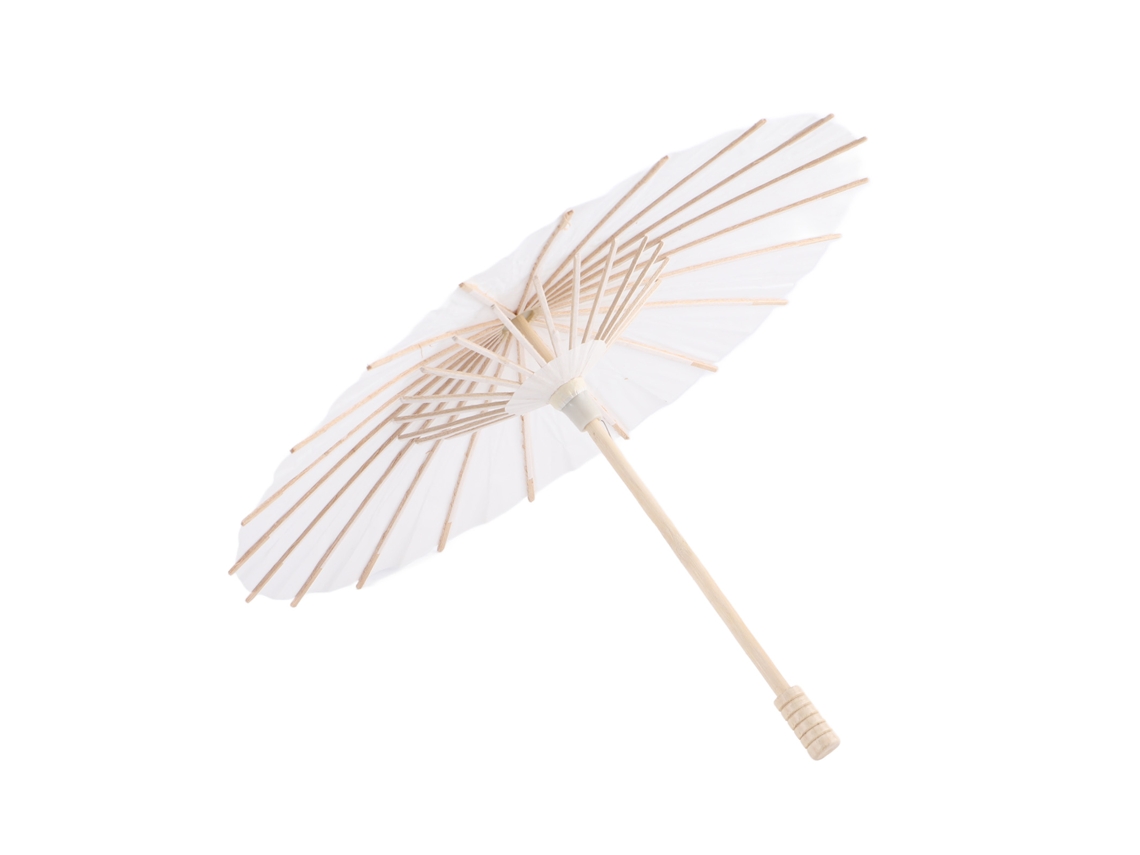 GUARDA CHUVA de Papel Decorativo Branco 30cm | S/MARCA