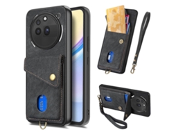 Capa De Celular Dobrável Em Couro Estilo Carteira Retrô Com Alça Para Nothing Phone 3a Pro