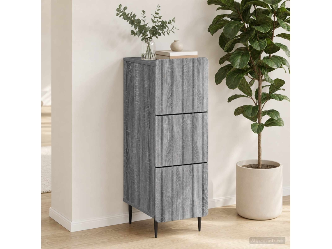 Vidaxl Gabinete De Gavetas 33 X 34,5 X 92 Cm Derivados De Madeira