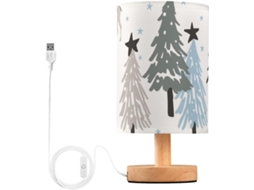 Luminária De Mesa Frodotgv Com Estampa Estrela Branca Para Espaços Pequenos, Luminária Infantil, Mesa De Cabeceira