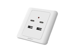 Tomada Usb Tipo C, Carregador de Parede com Portas Usb BRILVIBERA
