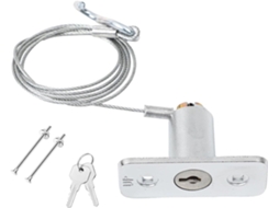 Universals - Porta De Garagem Em Aço Inoxidável Com Cabo Para Operação Manual, Fechadura De Garagem Em Aço Inoxidável