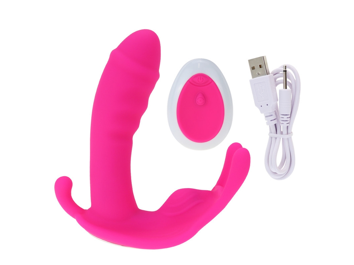 Vibrador De Massagem Com Controle Remoto Sem Fio Vestvel Para Mulheres (rosa Vermelha)