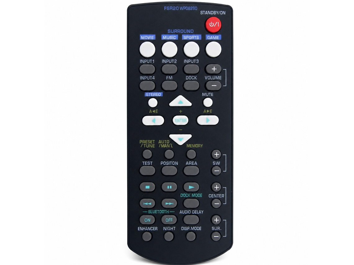 Comando À Distância De Substituição Compatível Com Sistemas De Áudio Yamaha Fsr20 Wp08290_dae