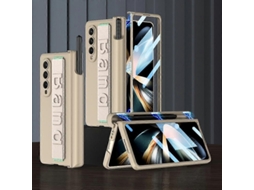 Capa Para Samsung Galaxy Z Fold4 Gkk Com Dobradiça Magnética, Resistente A Impactos E Com Alça De Pulso.