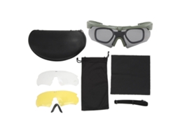Óculos De Proteção Militar Com Uv Para Moto, Tiro, Escalada E Outdoor - Anti-vento E Poluição - Verde Od