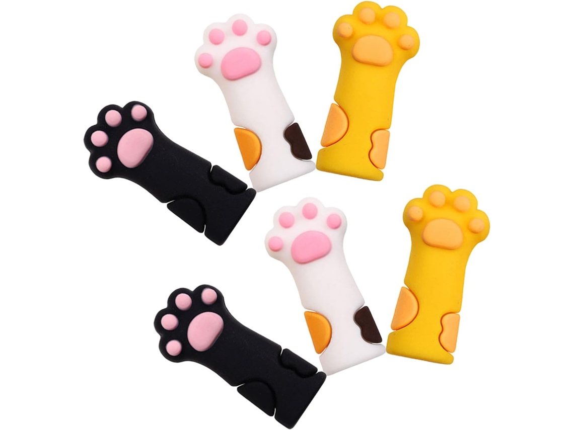 Capas De Silicone Para Tesouras De Manicure, À Prova De Choque, Conjunto De 6 Peças.