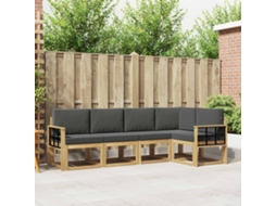Vidaxl Conjunto De Sofás Para Exterior 5 Pcs Branco E Antracite