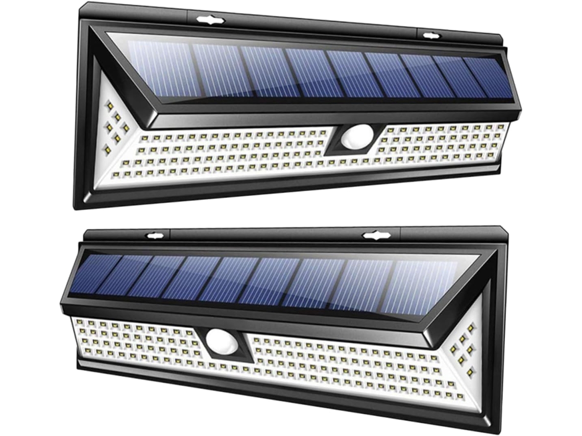 Conjunto De 2 Luzes Solares Led À Prova D'água Para Jardim