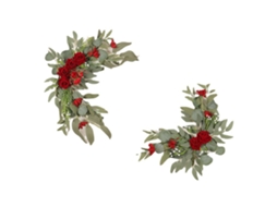 Laxiscreed Conjunto De Flores De Boas-vindas Para Casamento Vermelho 60x35cm E Tamanho Pequeno