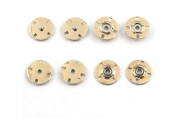 2026 4 Piezas de Botones de Metal Grandes Prensables para Coser En Ropa Diy Abrigos de 21mm Beige