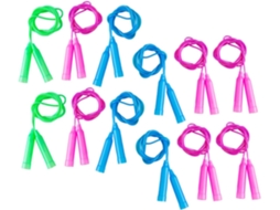 Corda De Pular Infantil Bestonzon, Ajustável E Leve, Com Cabo De Silicone Macio, Conjunto De 12 Peças Multicoloridas