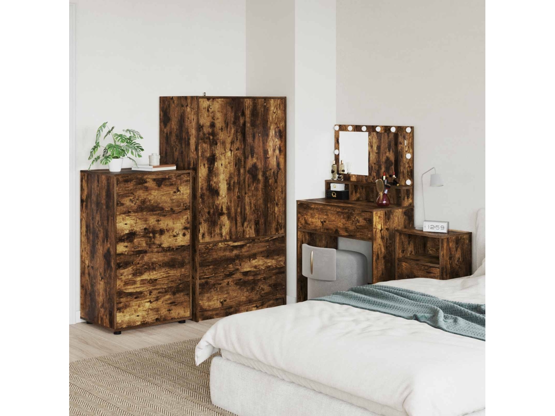 Vidaxl Gabinetes De Armazenamento 60 X 48 X 105 Cm Carvalho Defumado