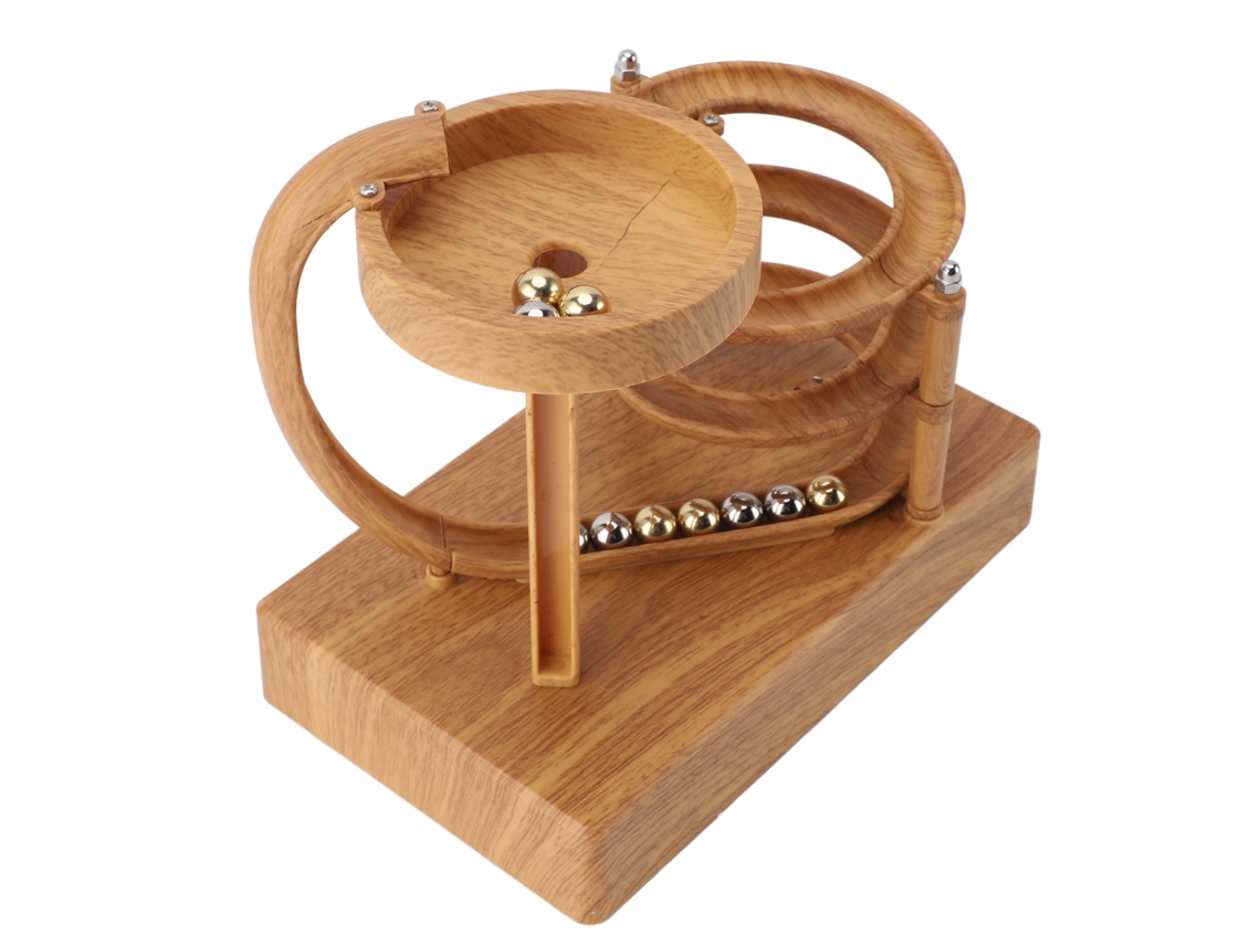 Kinetic Art Perpetual Motion Dynamics Art Ornament (circular Decompression, Wood Grain) Eoocoo