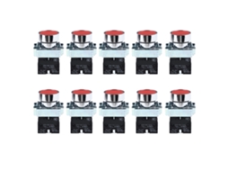 10 Botões De Pressão Auto-reset 22mm Chave De Botão Ac240v M3.5 Parafuso
