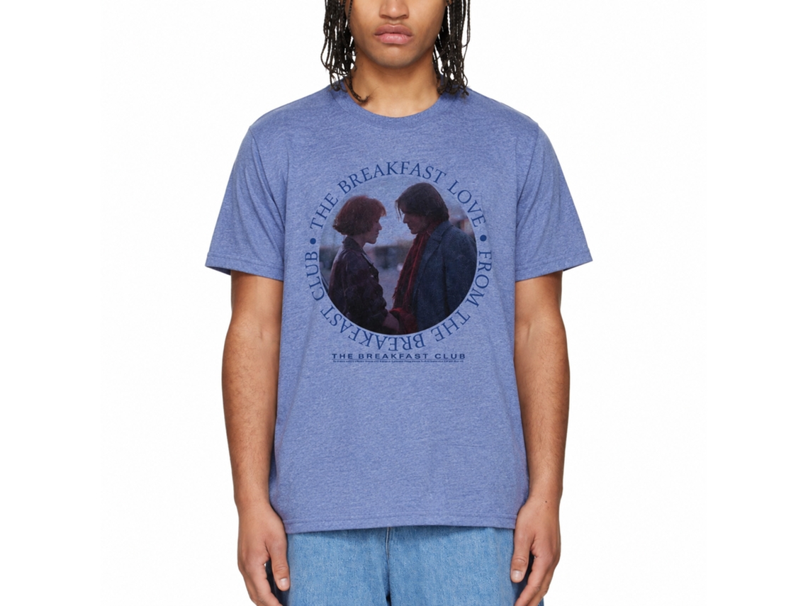 Rockinstone Breakfast Club Movie Breakfast Love Heather Light Blue Adult T-shirt Size:m