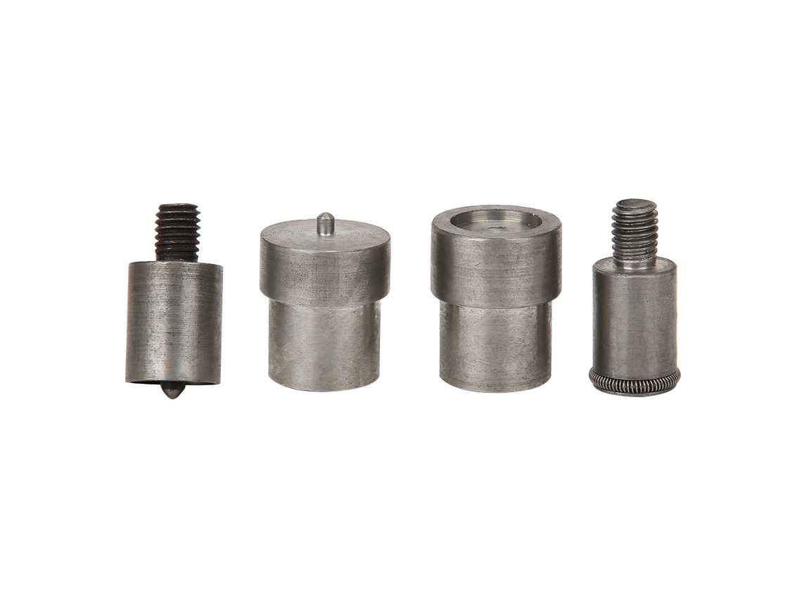 4 Peças Matriz De Botões Prensados Prata Aço Inoxidável Kit De Reposição Para 651/633/831