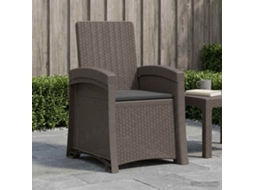 Vidaxl Cadeira De Jardim Reclinável Com Aparência De Rattan Pp