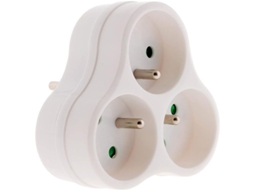 Multi-socket Triplite 3x 16a 2p+t Blanco Con Seguridad Infantil Certificado Nf De Polipropileno