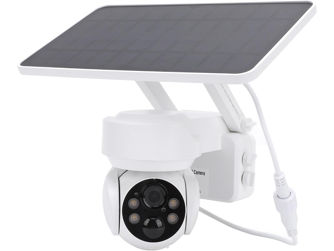 Câmera Solar De 2mp Com Luz Bicolor, Câmera De Segurança Solar