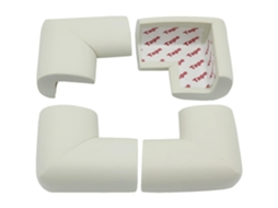 Protetores de Cantos ZRUXE em espuma Nbr 12 mm, 4 unidades, branco
