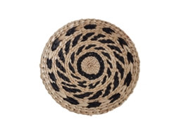 Decoração Parede Palha Tecida Estilo Boêmio 25cm