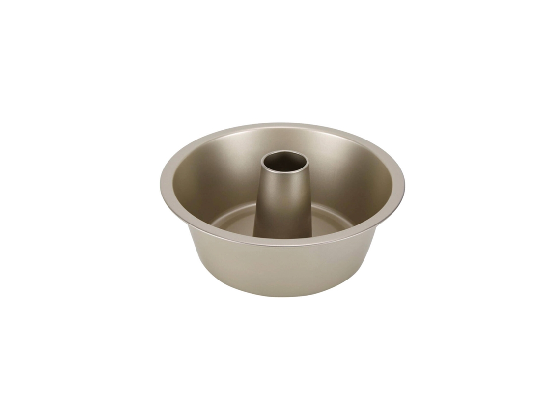 Forma Redonda Furo Metal 26cm Dourada Doce Kasa