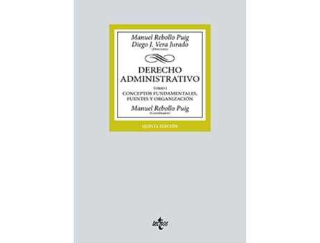 Livro Derecho Administrativo Da Editorial Tecnos De Manuel Rebollo Puig, Diego J Vera Jurado Et Al. (espanhol)