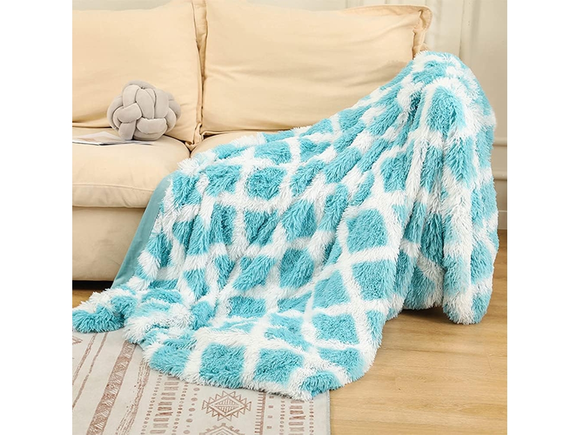 Manta Fansu Crystal Velvet com Estampa Super Macia e Fofa Colcha Lençóis Quentes de Inverno Pele Sintética 80x