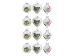 12 Bolas de Natal Transparentes Anti Quebra