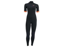 Terno Feminino de Neoprene com Capuz e Manga Curta com Zíper Nas Costas Element 3/2 Mm Preto Sion