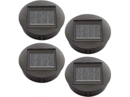Conjunto de 4 Luzes Solares com Lâmpadas LED BRILVIBERA