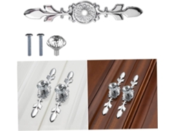 Conjunto De 4 Puxadores Cristal Para Móveis E Armários