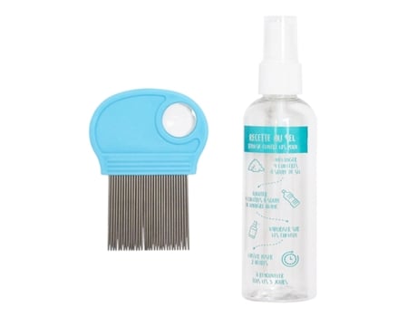 TOM & ZOÉ Pente Antipiolhos e Frasco de 100 Ml Azul