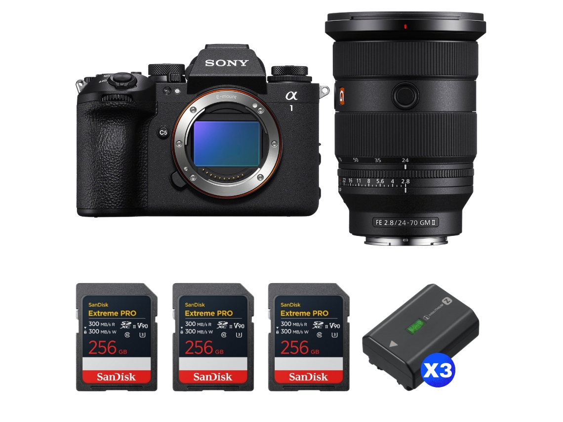 Alpha 1 Ii + Fe 24 70mm F/2.8 Gm Ii + 3 Sandisk 256gb Extreme Pro Uhs ii Sdxc + 3 Sony Np fz100 + Ebook “20 Dicas para Fotos Que Impressionam” SONY