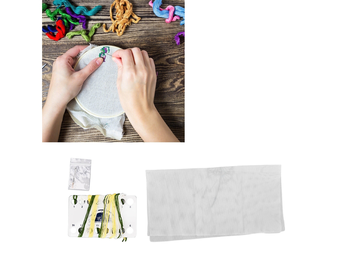 Kit de Bordado Estampado para Decoração de Casa