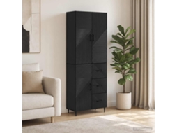 Vidaxl Conjunto De Gabinete 2 Unid. Preto Derivados De Madeira