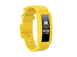 Bracelete de Smartwatch para Fitbit Inspire Hr / Ace 2 Silicone Smart Watch Band Amarelo VENISYMLIS