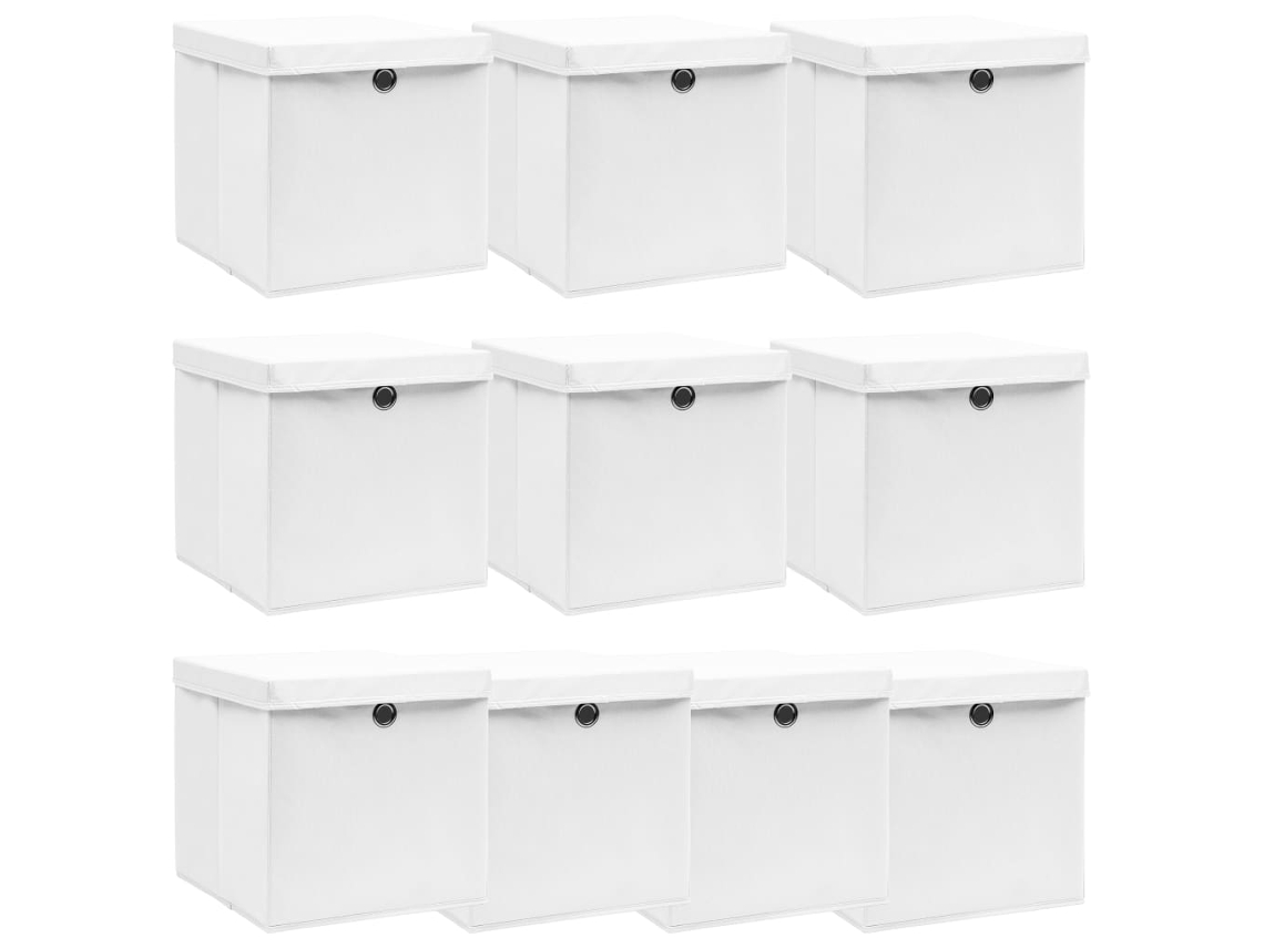 Storage Box, Storage Boxes Vidaxl Branco Tecido (n/a)