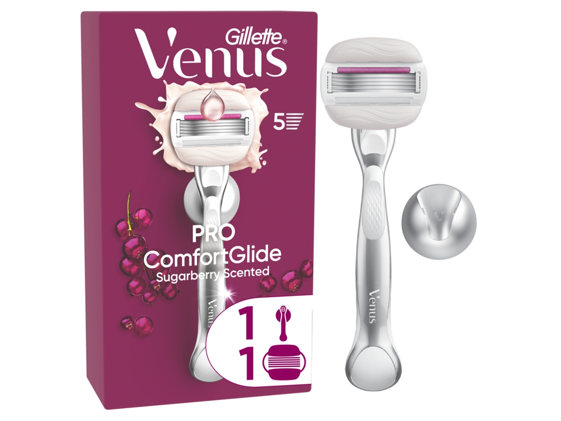 Máquina Depilatória Venus Pro Comfortglide Sugarberry com 1 Recarga