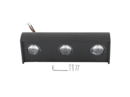 Luminária de Parede Led Externa 3w 3led Luz Quente Suave Ip65 Alumínio Design Moderno | S/MARCA