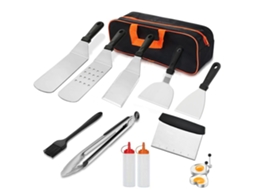 Lurelia Kit De Churrasco 12 Peças Aço Inoxidável Estojo Portátil Campismo
