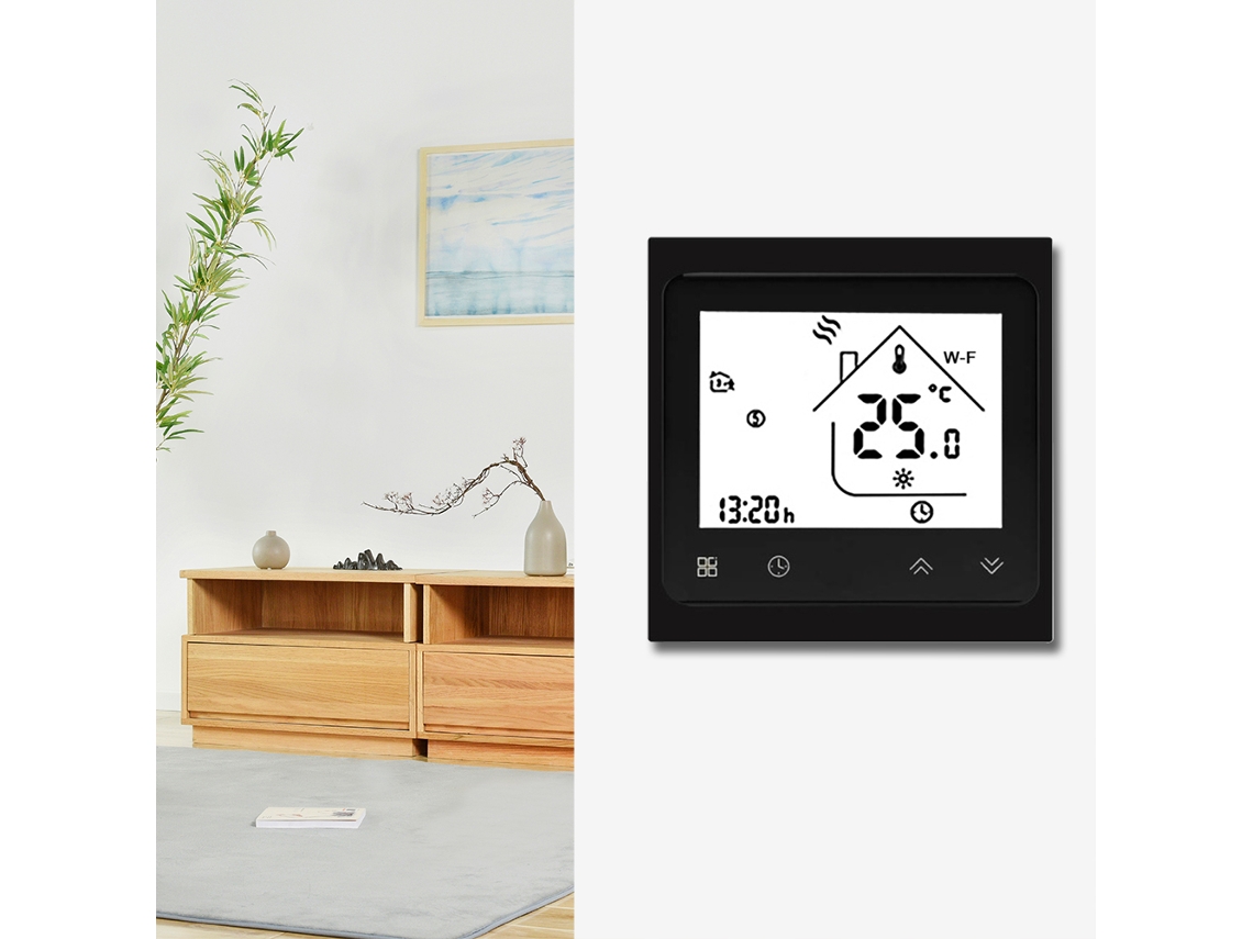 Termostato Inteligente de Aquecimento por Água Wifi Thp1002 whpw com Controle App e Voz Compatível com Alexa