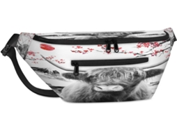 Bolsa de Ombro Grande Unissex Tropicallife com Estampa de Vaca Iaque Japonesa 38 X 25 9 X 19 Cm Impermeável de