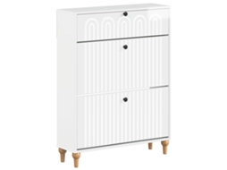 Vidaxl Armário De Sapatos Alkmaar 78 X 24 X 103 Cm Branco Brilhante