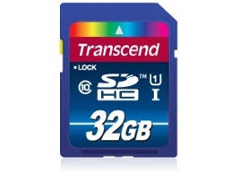 Cartão de Memória TRANSCEND 32GB SDHC Class 10 UHS-I