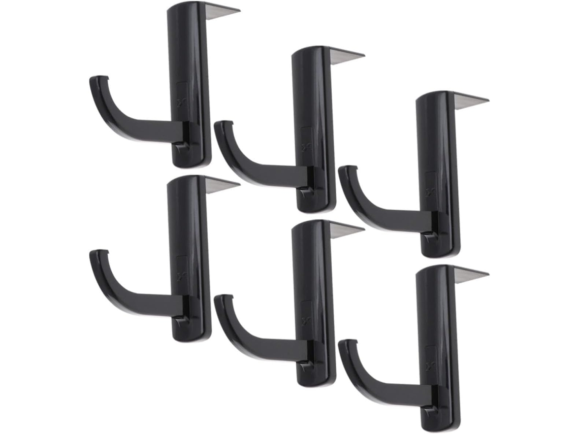 Crochets De Support Finition Soigneusement Polie Pour Casque Noir En Plastique Lote De 6 Organizadores Para