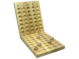 Tabuleiro De Bingo Longfield Games Em Madeira Acessório Para Jogo De Bingo Com 75 Bolas