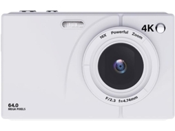 Câmera Digital 4k Ccd de 64 Mp com Vídeo Hd, Wi fi, Zoom de 16x e Tela Colorida de 2,8 Polegadas. SFUSHOS