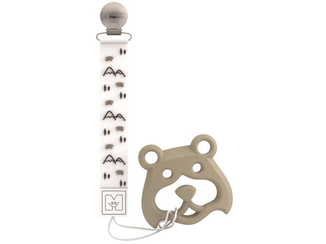 Saro Silicone Pacifier Holder With Teether